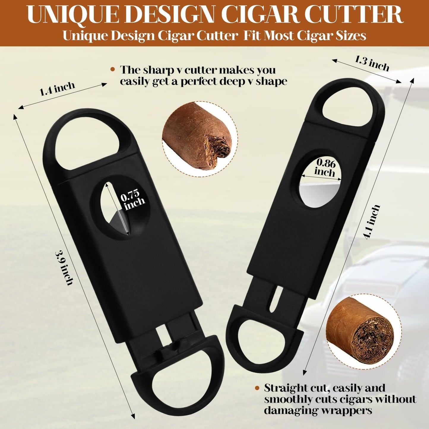 XUYUZDQ Magnetic Golf Cigar Holder Clip 5-in-1 Set Fits 30-50 Rings Grey