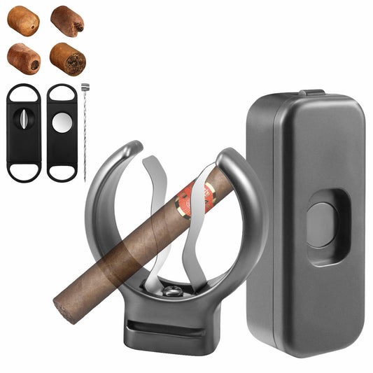 XUYUZDQ Magnetic Golf Cigar Holder Clip 5-in-1 Set Fits 30-50 Rings Grey