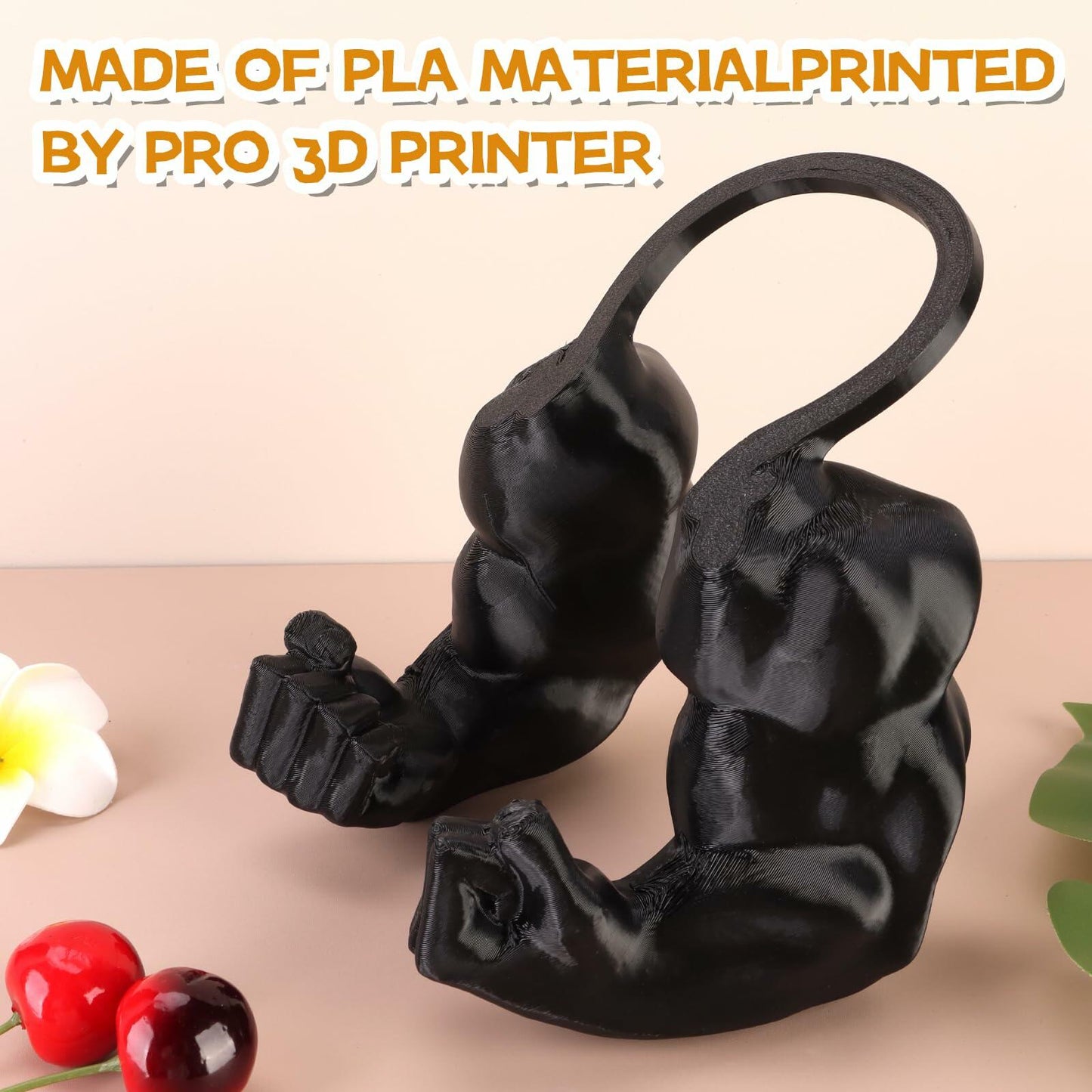 Generic Creative Cat 3D Printed Muscle Arms Halloween Costume Accessory Black