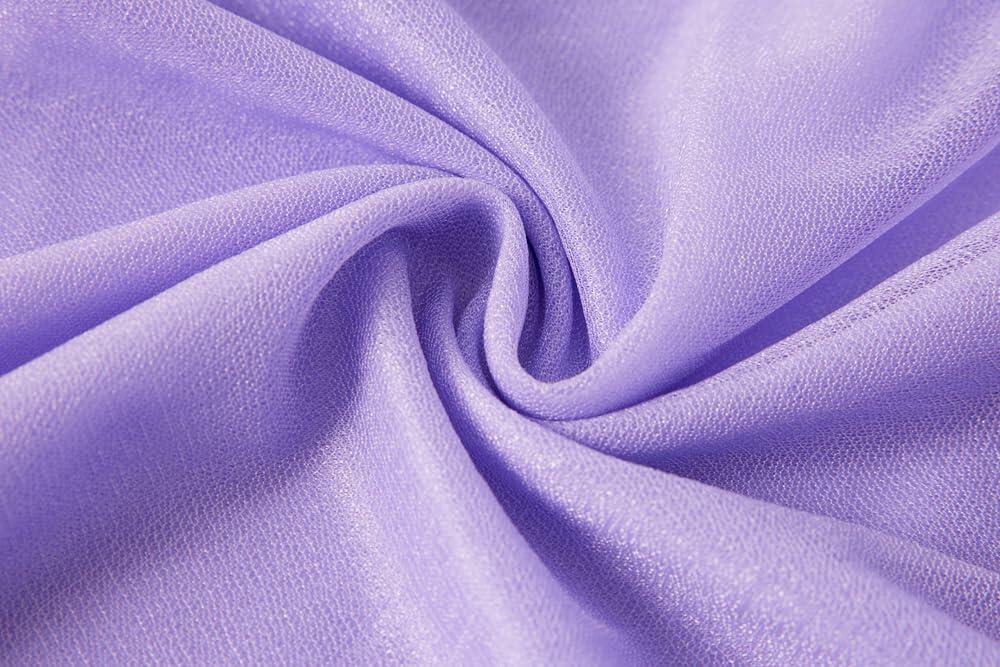 Mohoeey Double Layer Wedding Backdrop Curtains 10x10ft Purple Chiffon Fabric