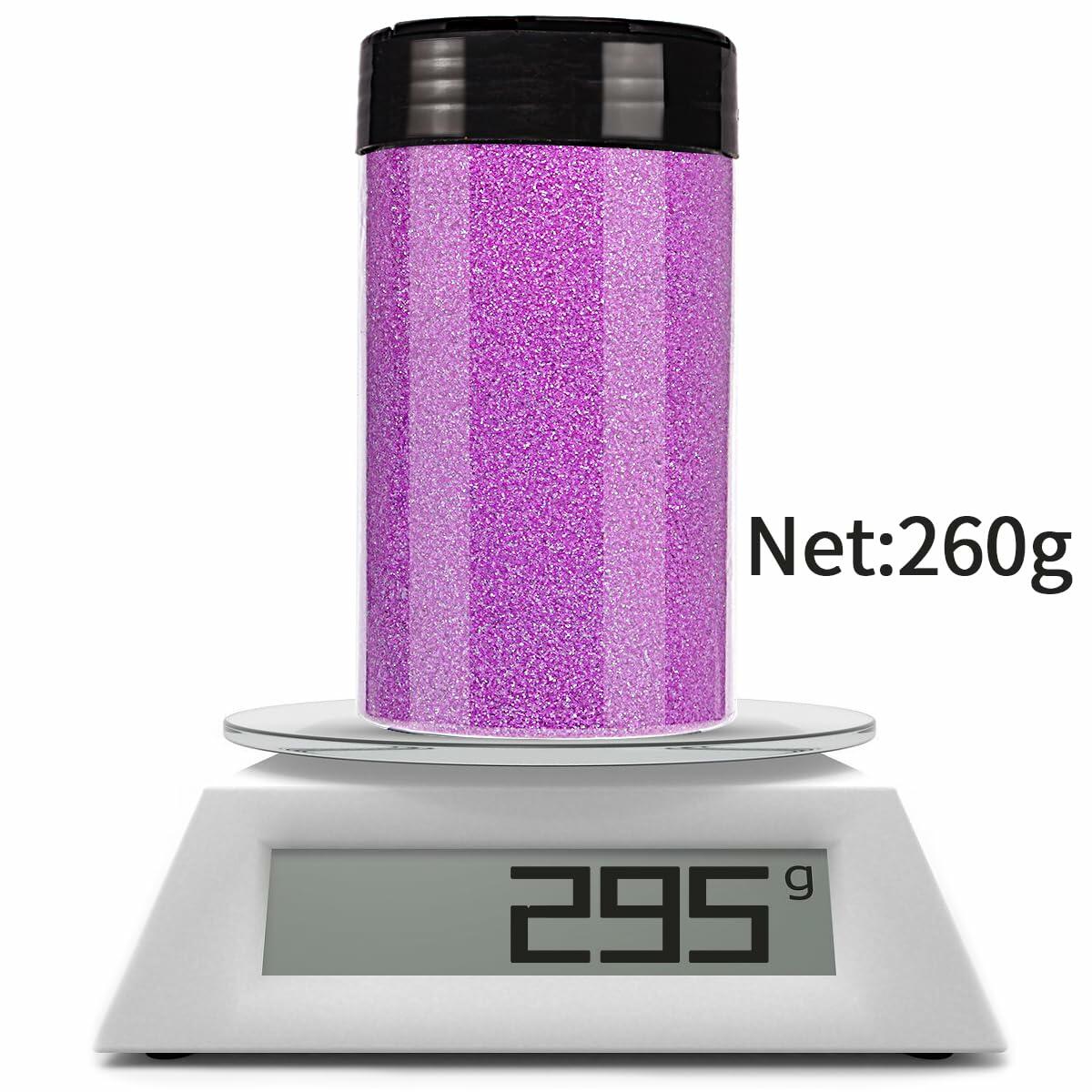 ANGXILIN 260g Iridescent Fine Glitter Shaker Bottle IRI Mix White Epoxy Resin