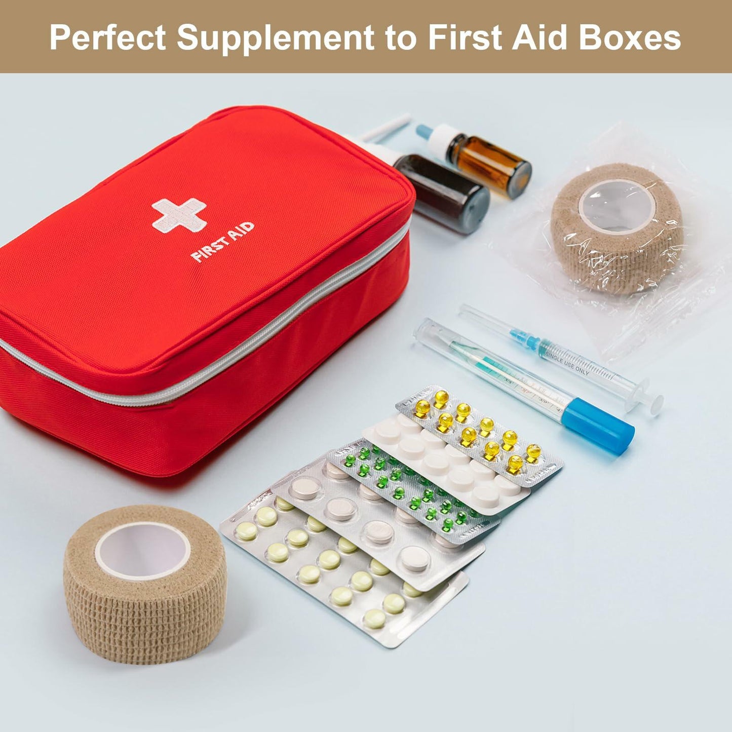 ForTomorrow 1in Skin Self Adhesive Cohesive Athletic Bandage Wrap 16 Rolls