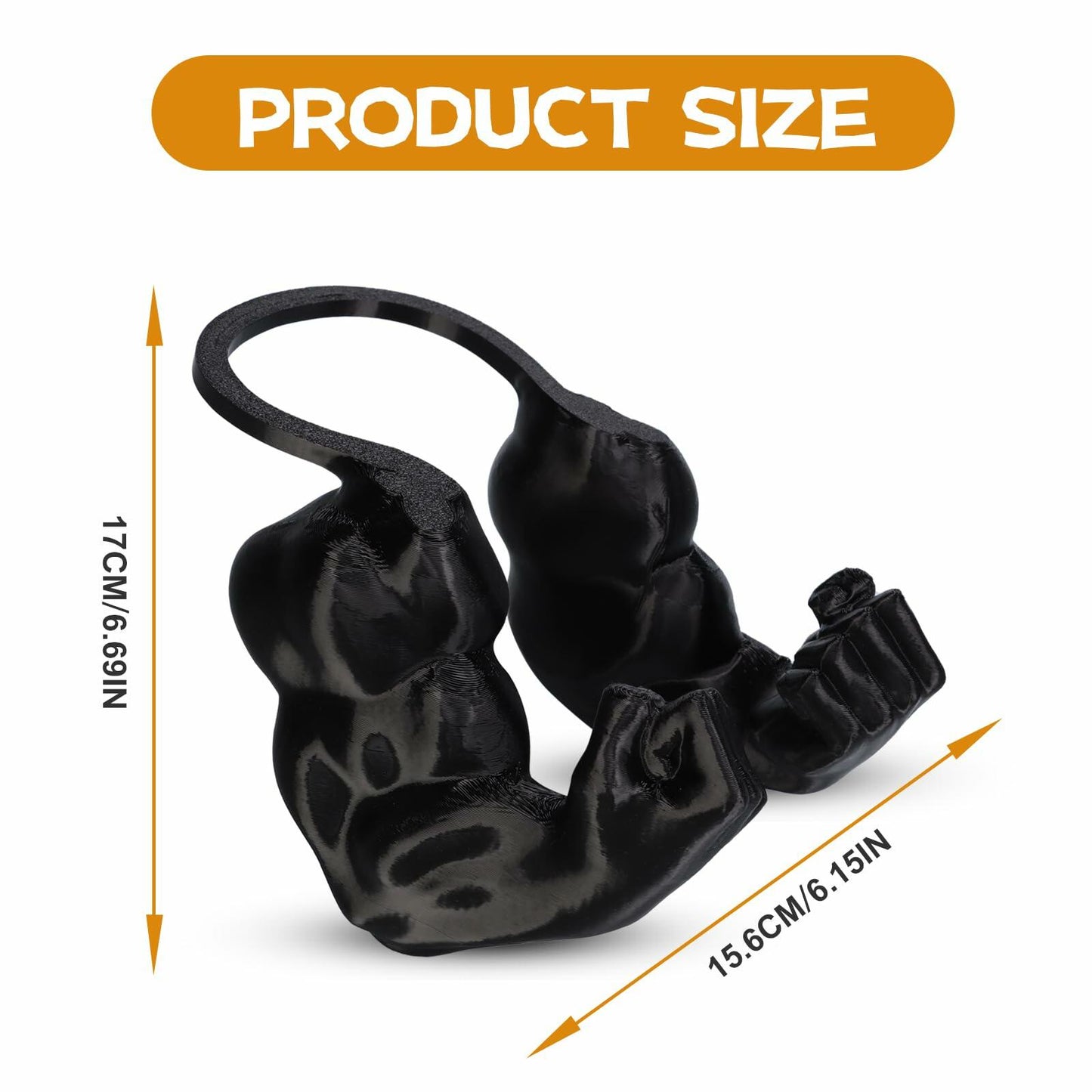 Generic Creative Cat 3D Printed Muscle Arms Halloween Costume Accessory Black