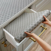 Shinlendid Non-Adhesive Waterproof Drawer Shelf Liner Gray/White 12in x 20ft