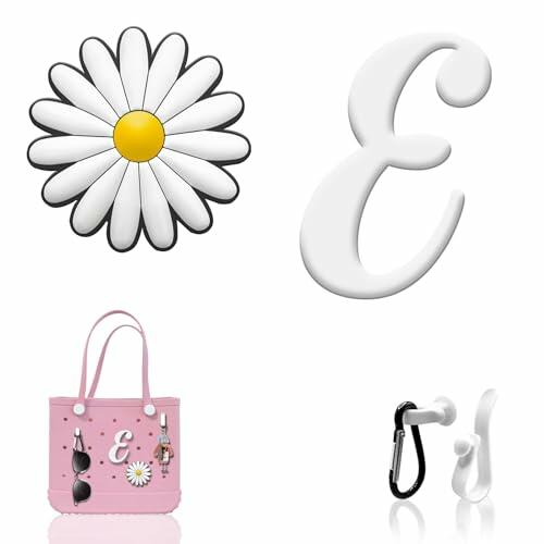 MISHANIER 4 Pcs Alphabet Charms for Bogg Bag Accessories Decorative Insert