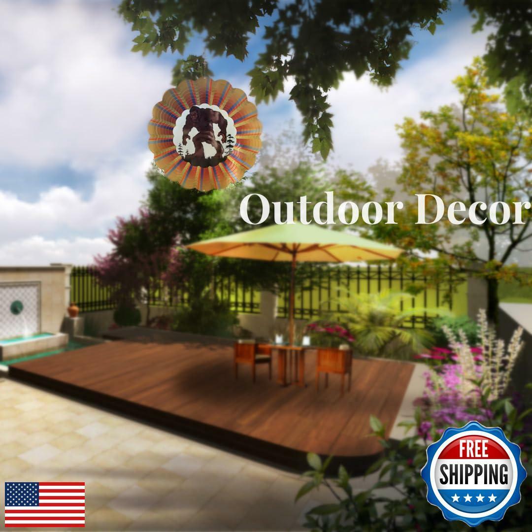 MILLCLOUD Bigfoot Wind Spinner Outdoor Garden Decor 3D Visual Effect