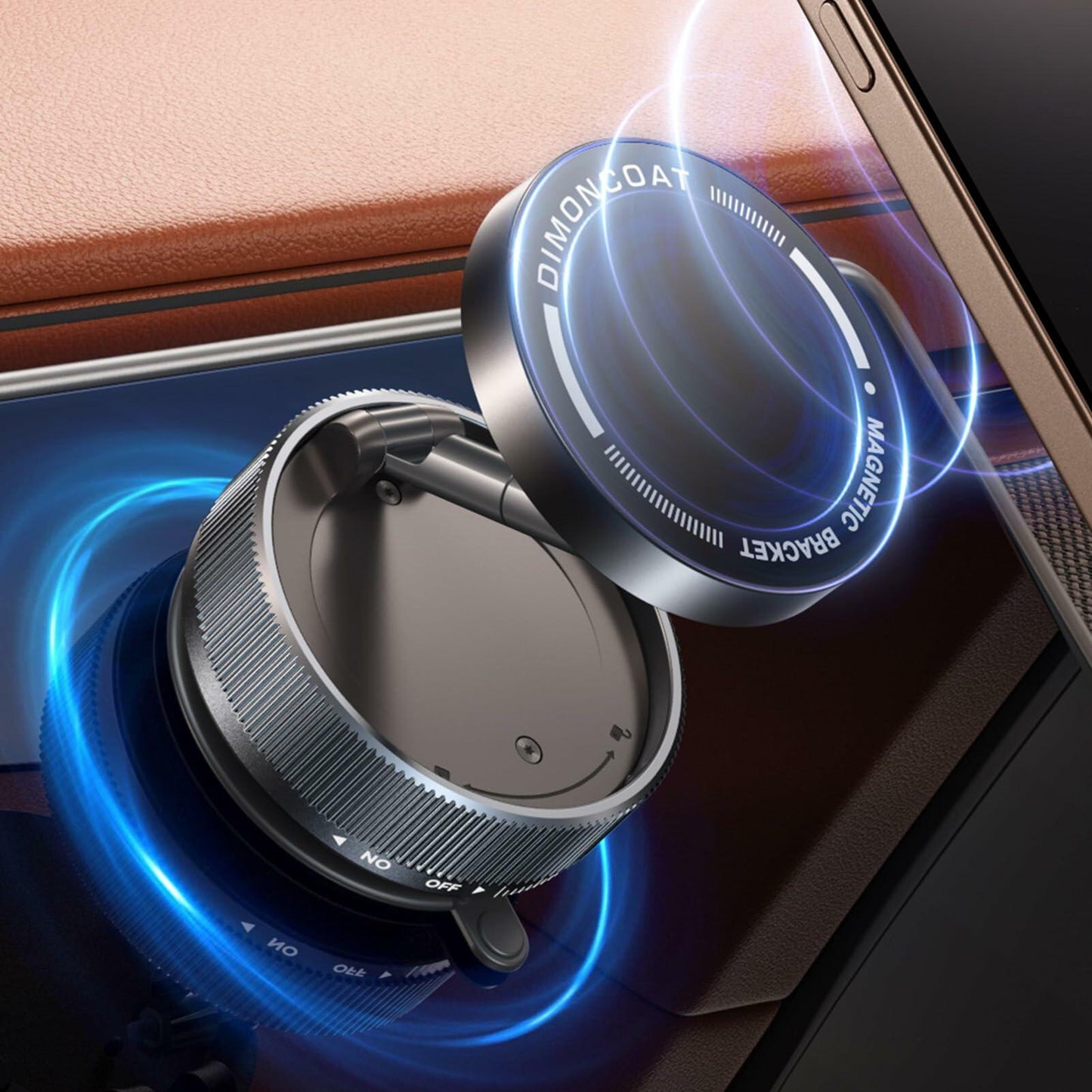 Vacuum Magnetic Phone Holder 360° Mount for MagSafe Strong Suction iPhone 15/16