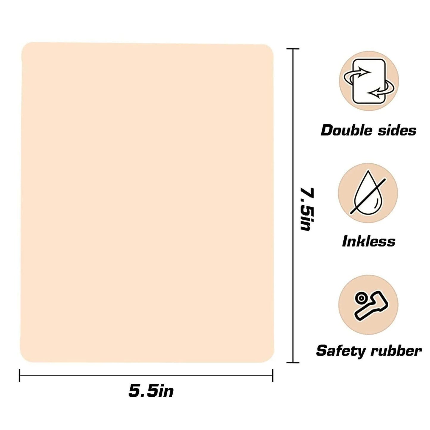 Lyuxzad Tattoo Practice Skins 10 Sheets 7.4x5.6in Double-Sided Silicone Multi
