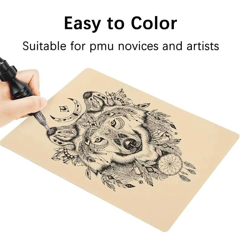 Lyuxzad Tattoo Practice Skins 10 Sheets 7.4x5.6in Double-Sided Silicone Multi