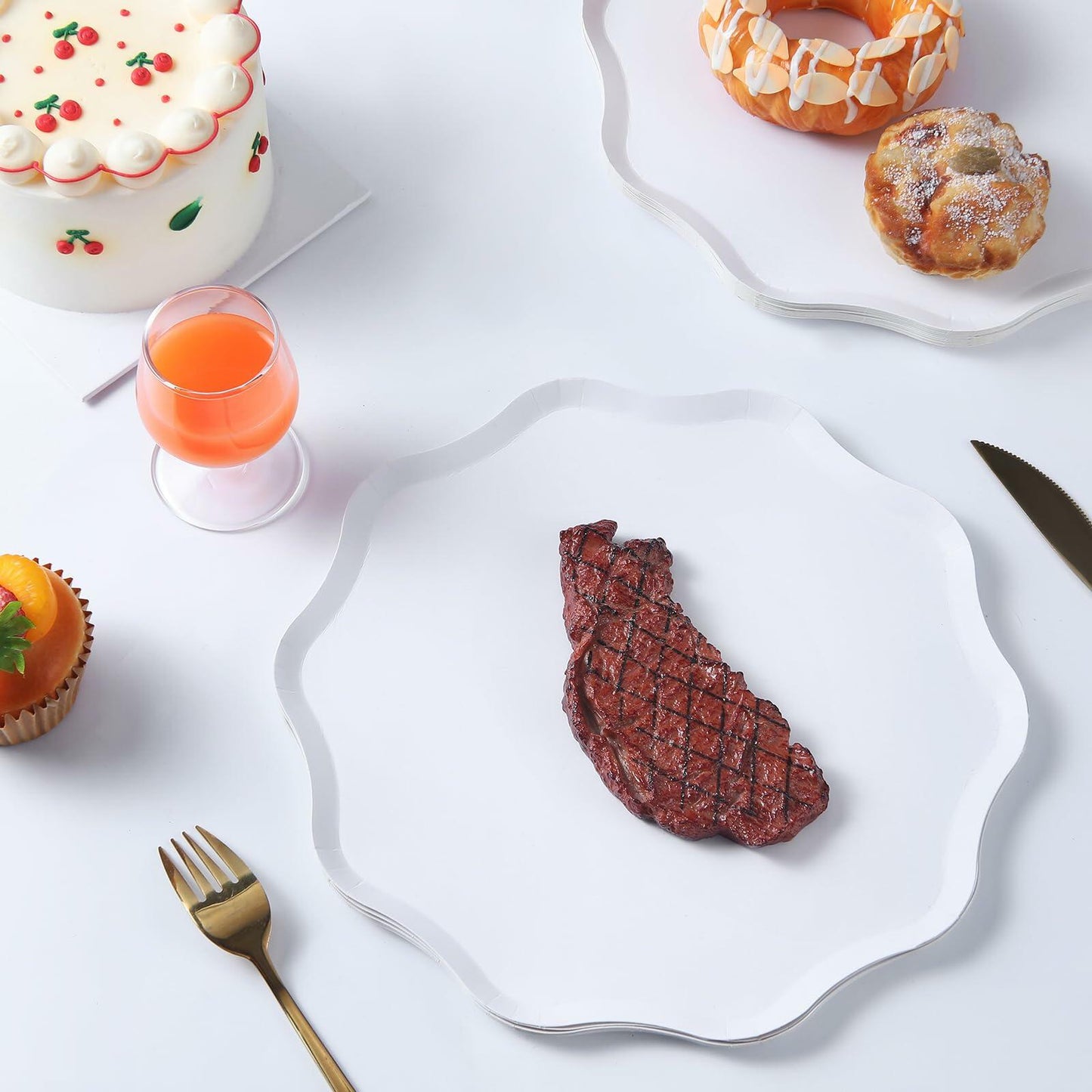 Havawish Compostable Dinner Plates 10.5 Inch French Crème 30 Pcs