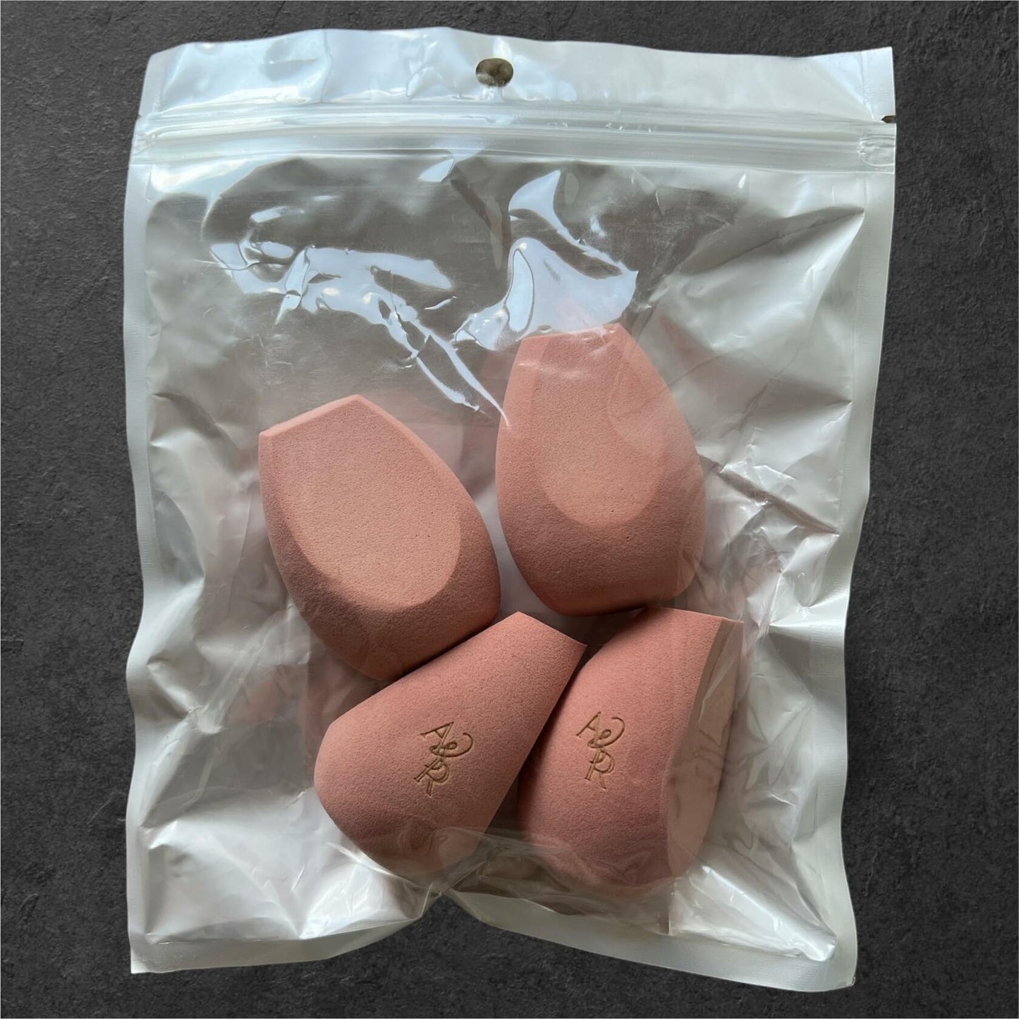Generic A&R Beauty Blender Sponge Set 4 Pcs Browinsh Pink Latex Free