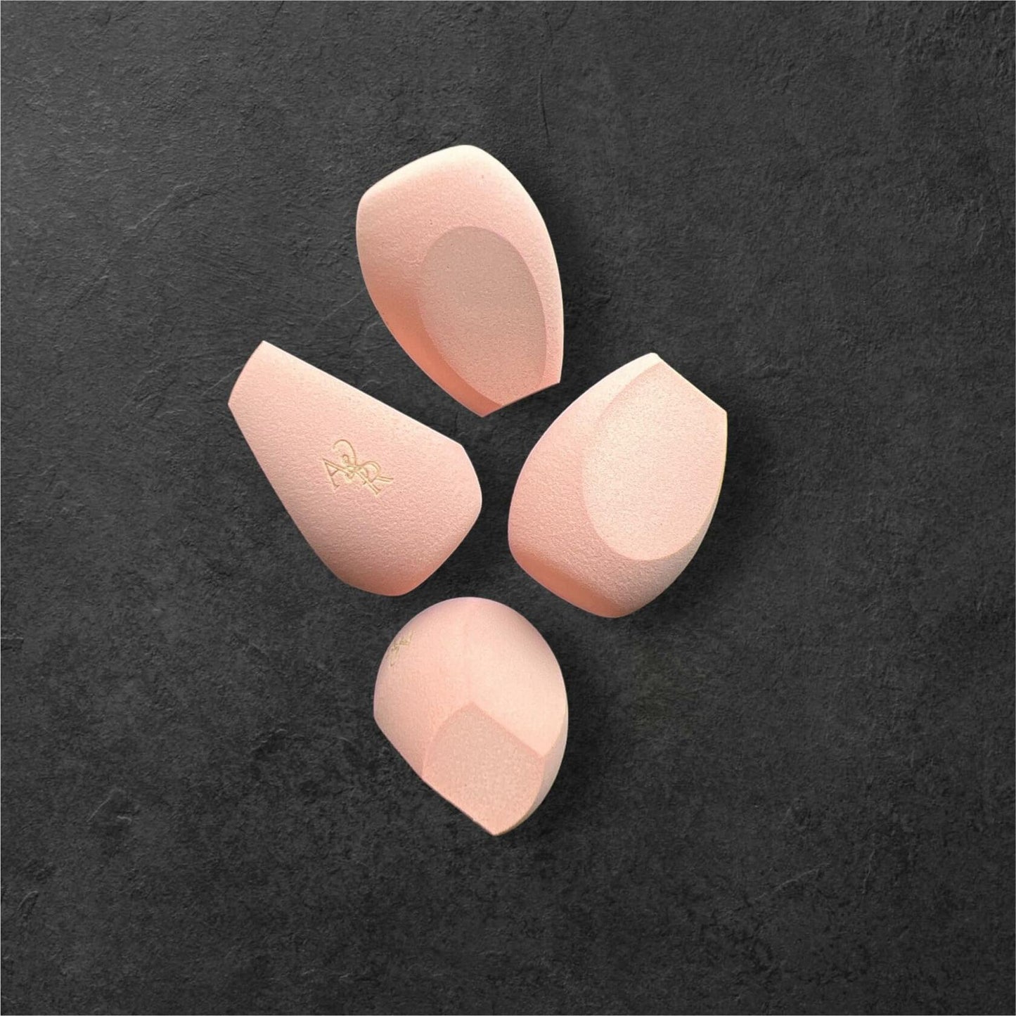 Generic A&R Beauty Blender Sponge Set 4 Pcs Browinsh Pink Latex Free