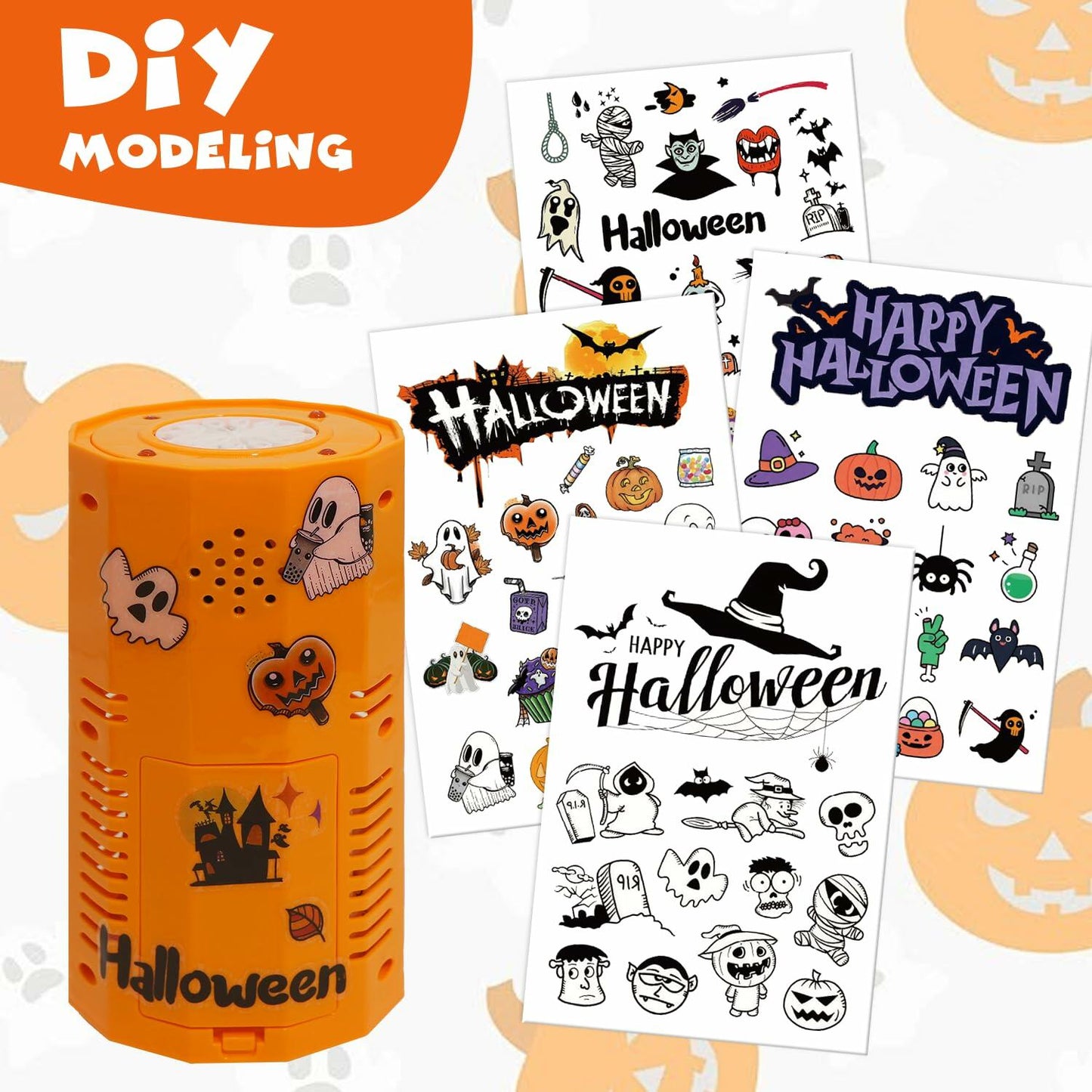 KYUKUDZ Halloween Bubble Machine Portable Automatic Lights Sound DIY