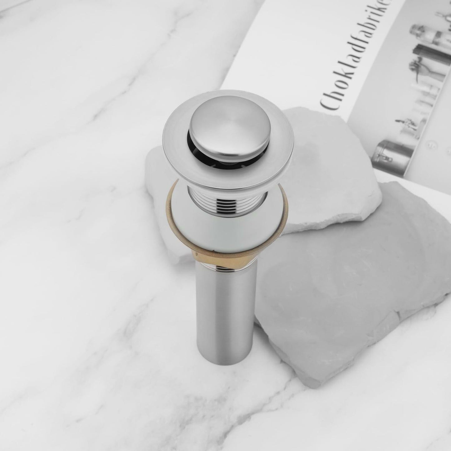 [Like New] SG Store Stainless Steel Sink Drain Plug 18x3cm for Non-Overflow Basin Kitchen