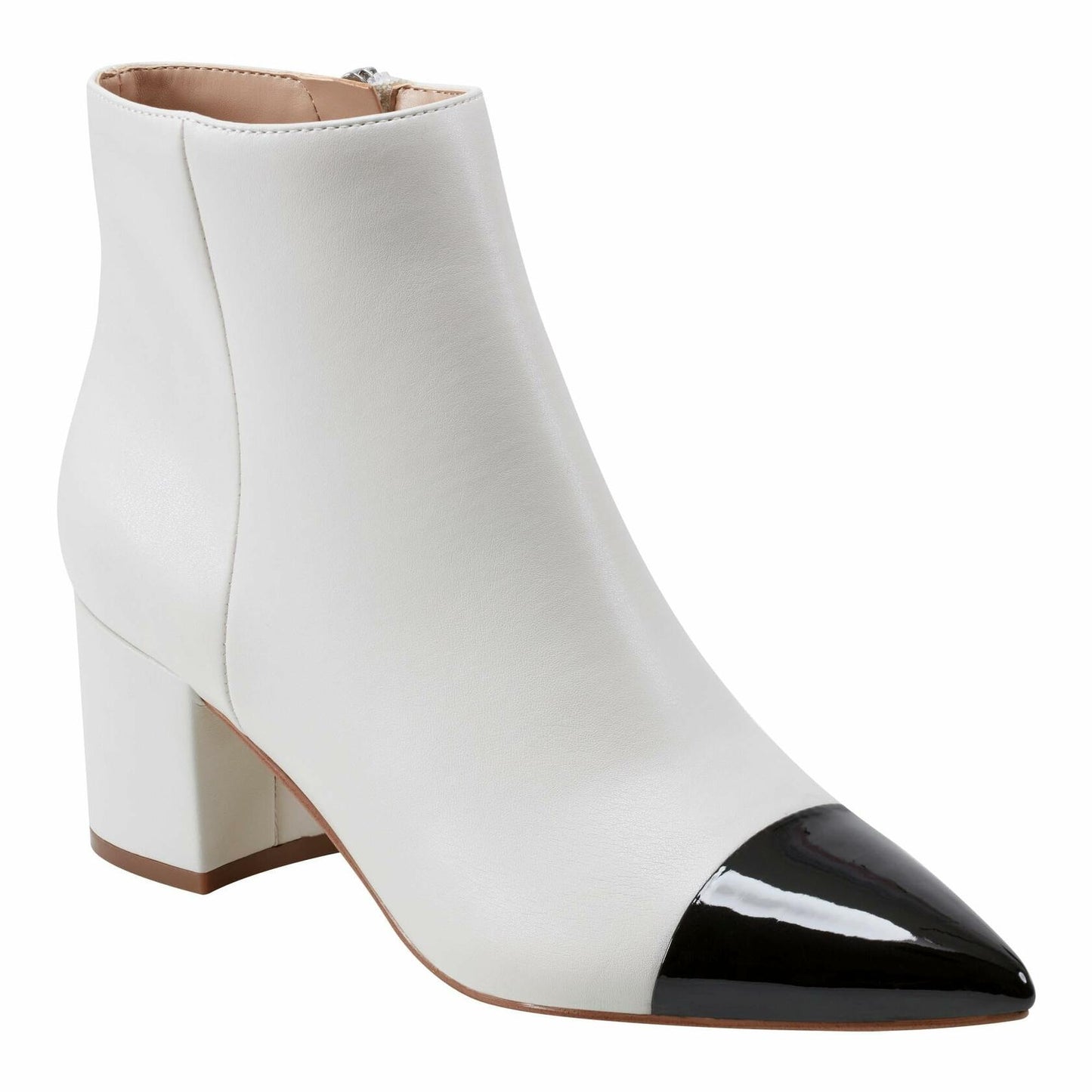 Marc Fisher Women's JELANIE Ankle Boot, Ivory/Black Multi 150, 5.5