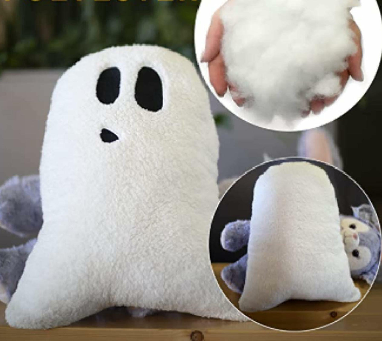 WSARZAHE Halloween Ghost Decorative Pillow Luminous Flannel Standard Size