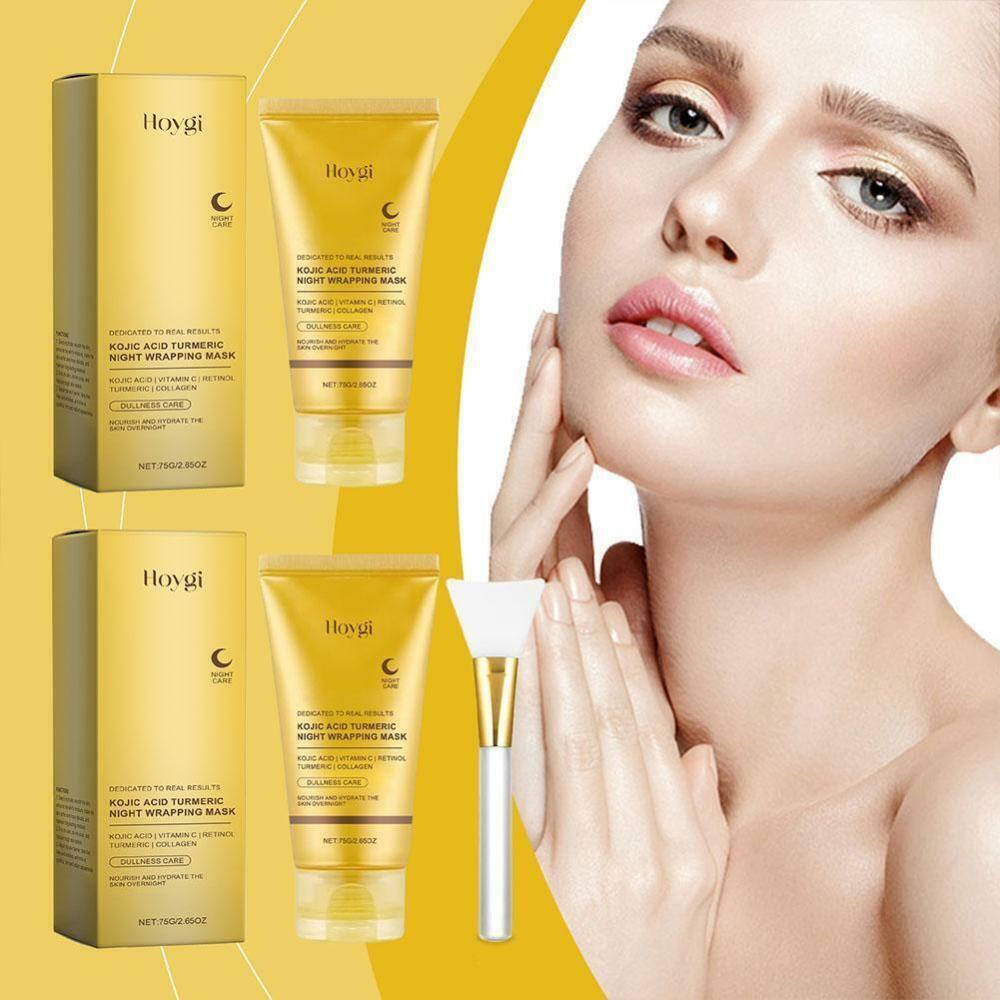 BestBy03/25 HOYGI Kojic Acid Turmeric Collagen Night Wrapping Mask 75ml