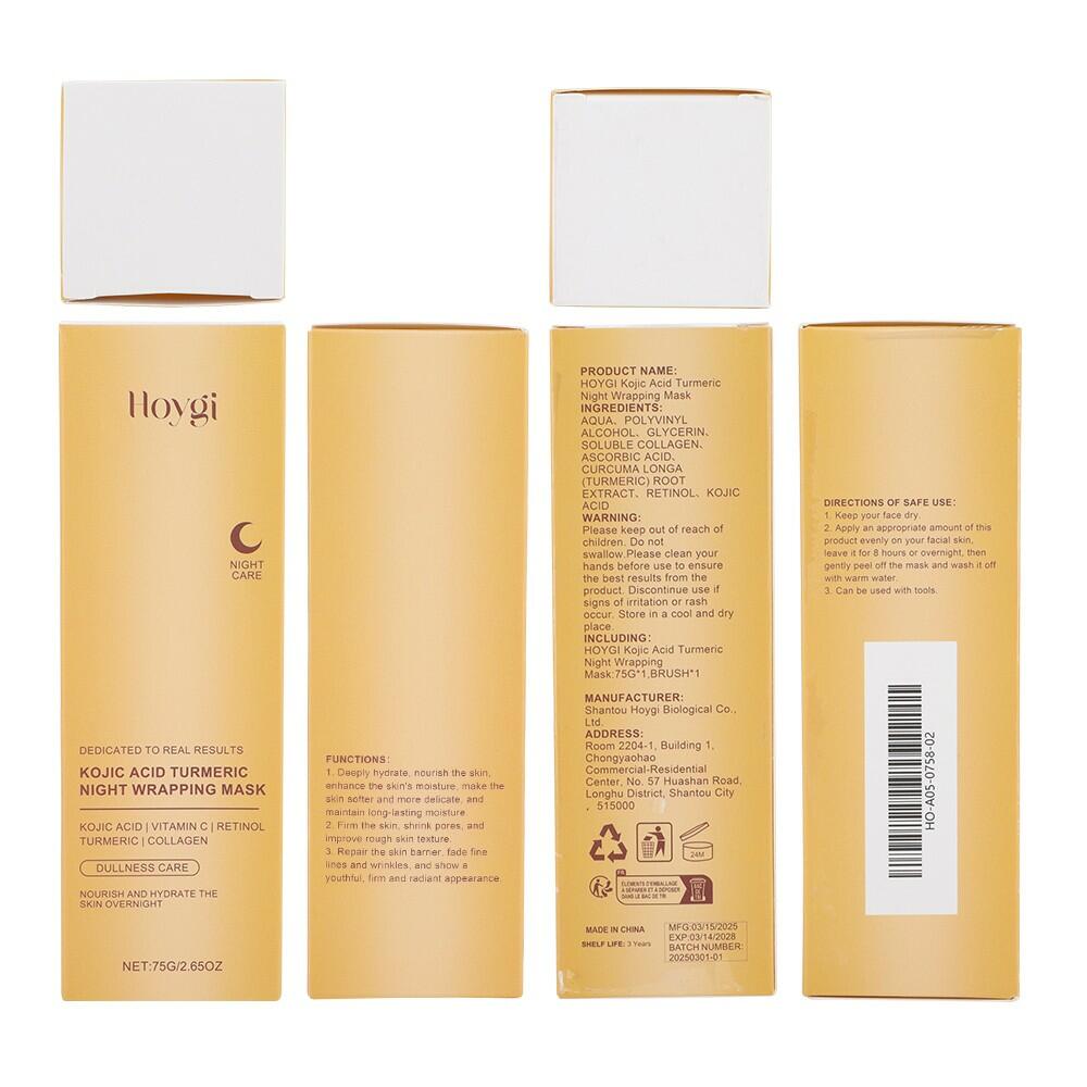 BestBy03/25 HOYGI Kojic Acid Turmeric Collagen Night Wrapping Mask 75ml