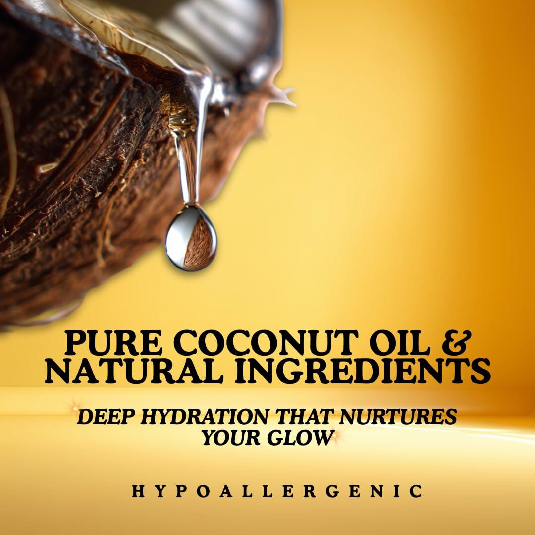 KELEBS Coconut Moisturizing Bar Soap for Women Sensitive Skin 11.5oz 3 Bars