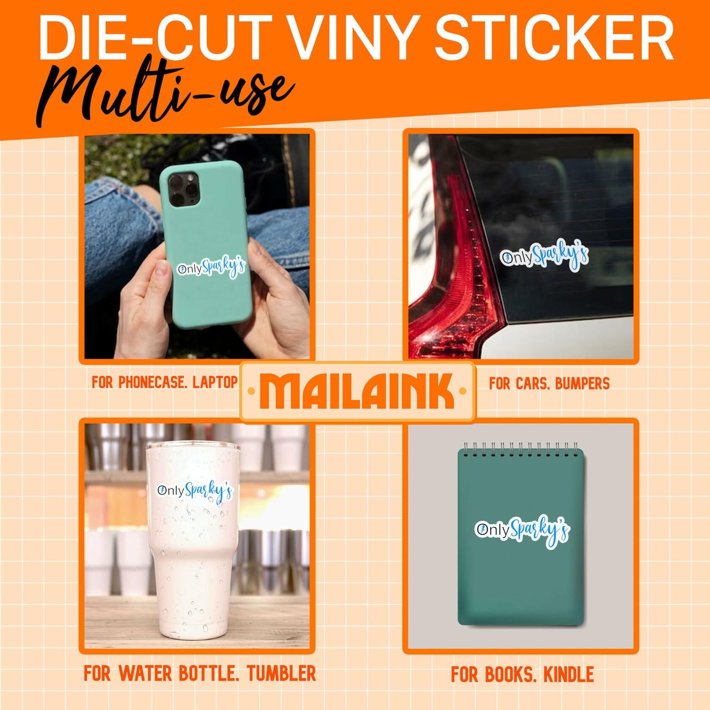 MAILAINK Sparky Electrician Hard Hat Vinyl Decals 3in 3pcs Multi