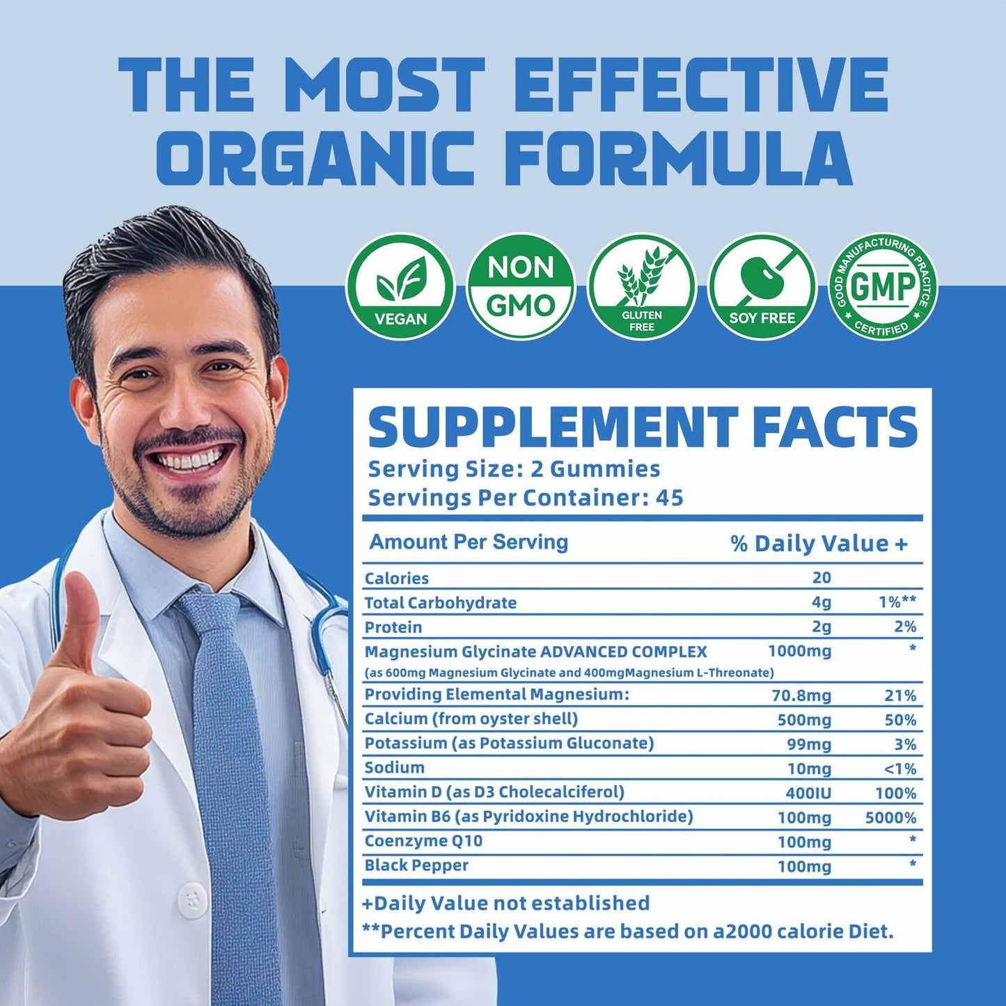 BestBy09/26 Nutravita Magnesium Glycinate Gummies 1000mg 90ct Blueberry