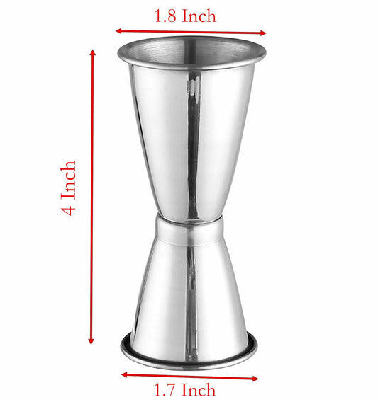 YIKANGHENG Silver Stainless Steel Cocktail Double Jigger 45ML 30ML