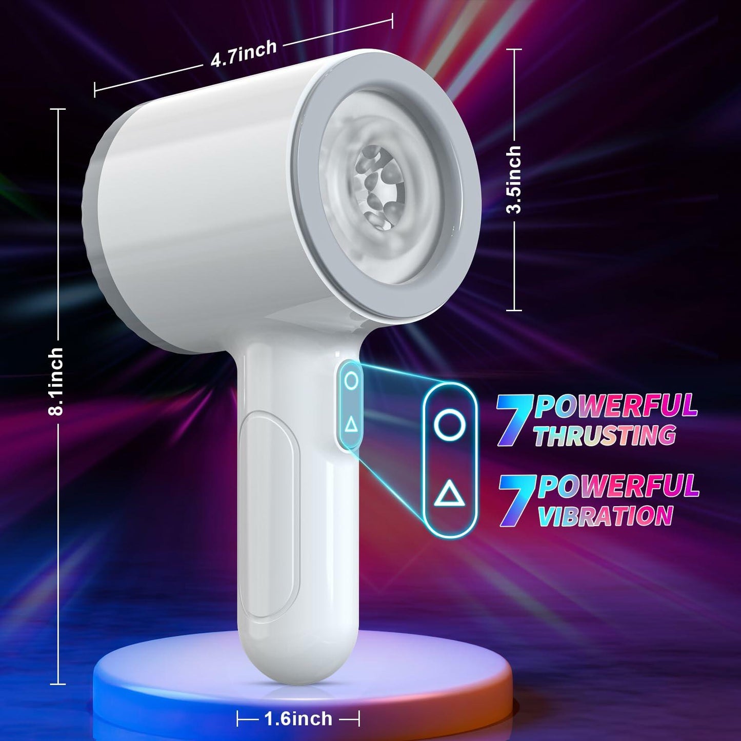 Foreglad Automatic Male Masturbator 7 Modes Dual Open-Ended White