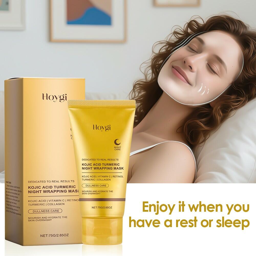 BestBy03/25 HOYGI Kojic Acid Turmeric Collagen Night Wrapping Mask 75ml