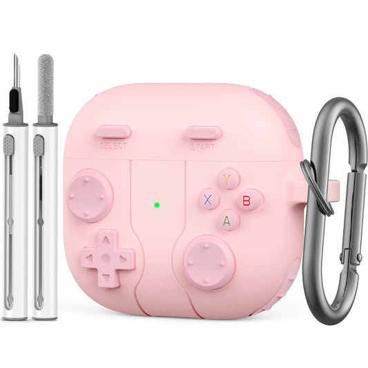 OFELUMTIZE AirPods 4th Gen Case Cover Dark Grey Silicone Game Console