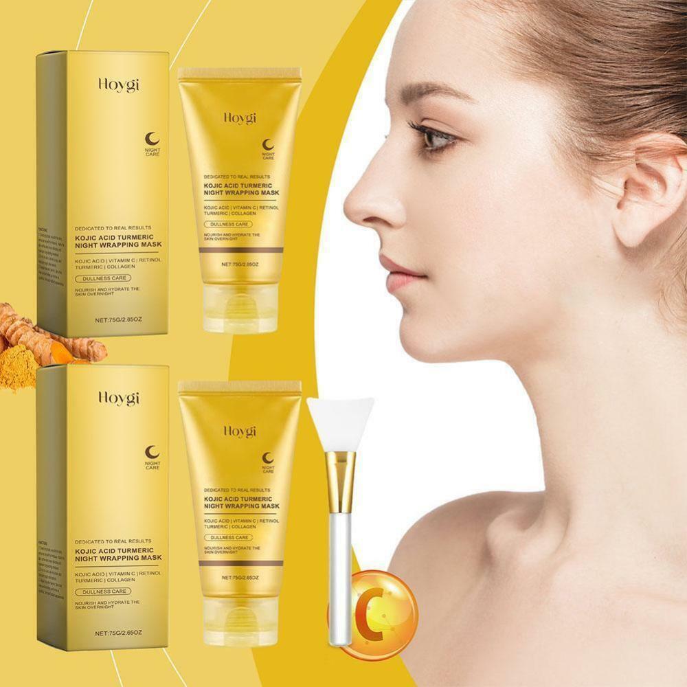 BestBy03/25 HOYGI Kojic Acid Turmeric Collagen Night Wrapping Mask 75ml