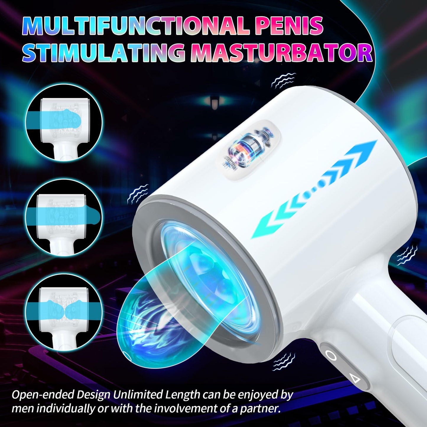 Foreglad Automatic Male Masturbator 7 Modes Dual Open-Ended White