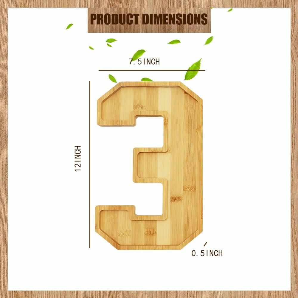 Valguri Wooden Charcuterie Number Fillable Board Box Large Reusable