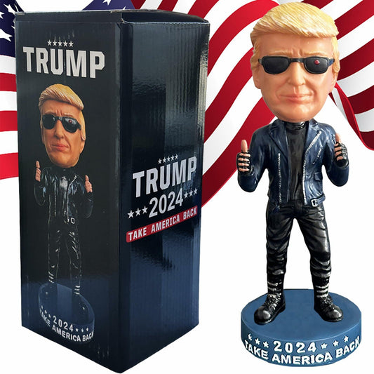 UKMPFGJ Donald Trump 2024 I Will Be Back Resin Puppet Black Political