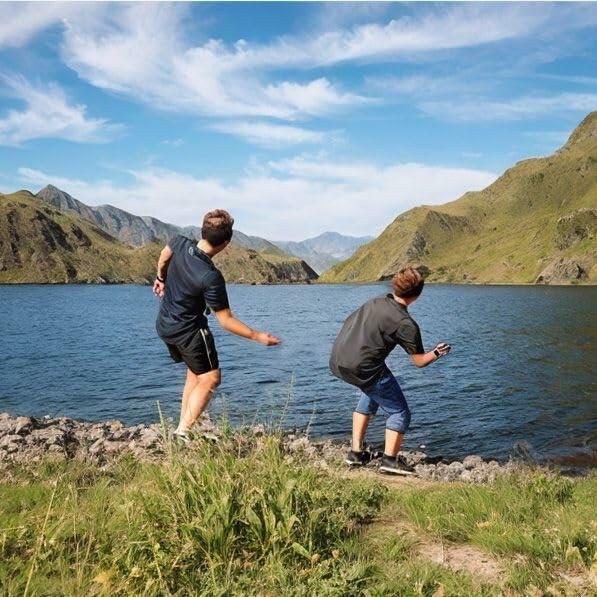 CozyLivn Skipping Stones Set 120PCS Clay Multicolor Aquatic Sports Rocks