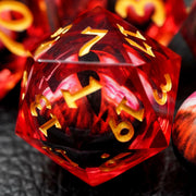 Maywin Dungeons & Dragons Liquid Core Dragon Eye Polyhedral Dice Set