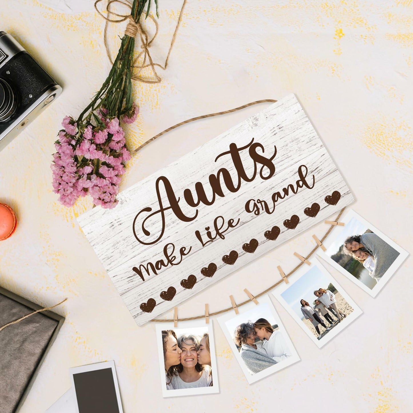 CGBHW Great Aunt Photo Frame Wall Hanging Gift 12x6 Black