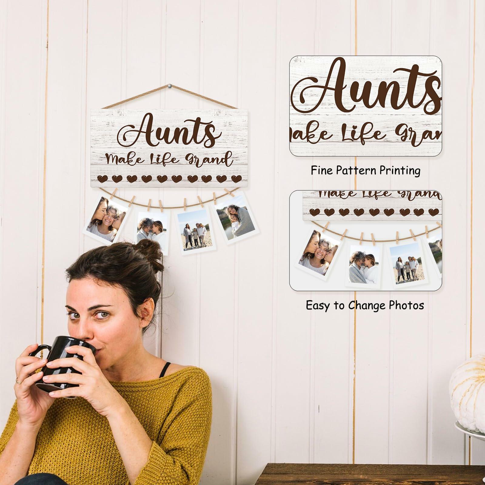 CGBHW Great Aunt Photo Frame Wall Hanging Gift 12x6 Black