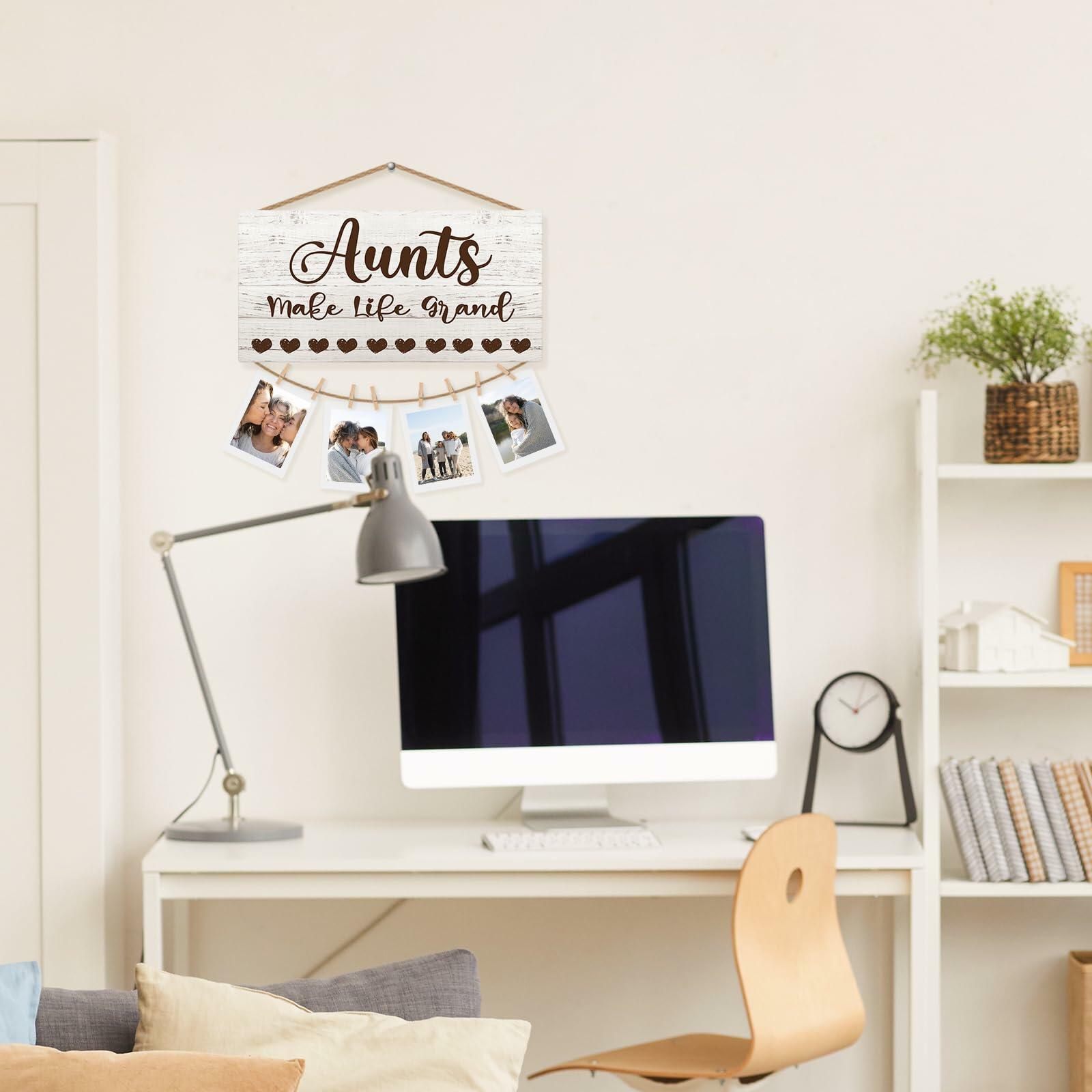 CGBHW Great Aunt Photo Frame Wall Hanging Gift 12x6 Black