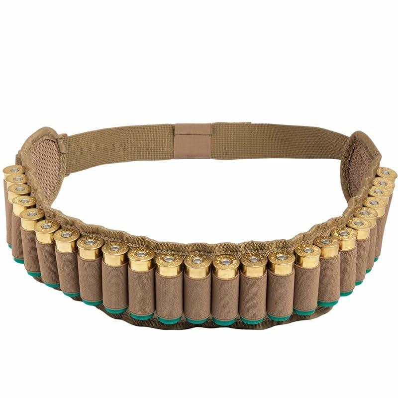 Headshot Tactical Gear 25 Round 12/20 Caliber Waist Type Bandolier (Coyote)