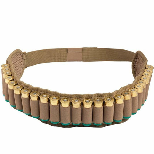 Headshot Tactical Gear 25 Round 12/20 Caliber Waist Type Bandolier (Coyote)