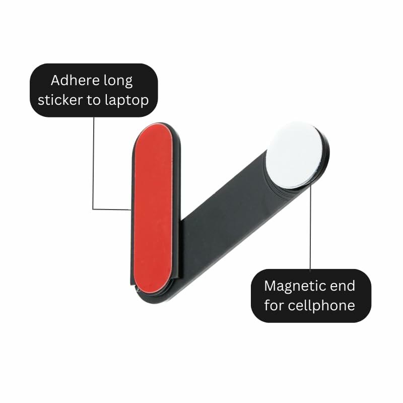 TechLok SideEye Phone Mount Magnetic Holder for Laptop Smartphone Silver