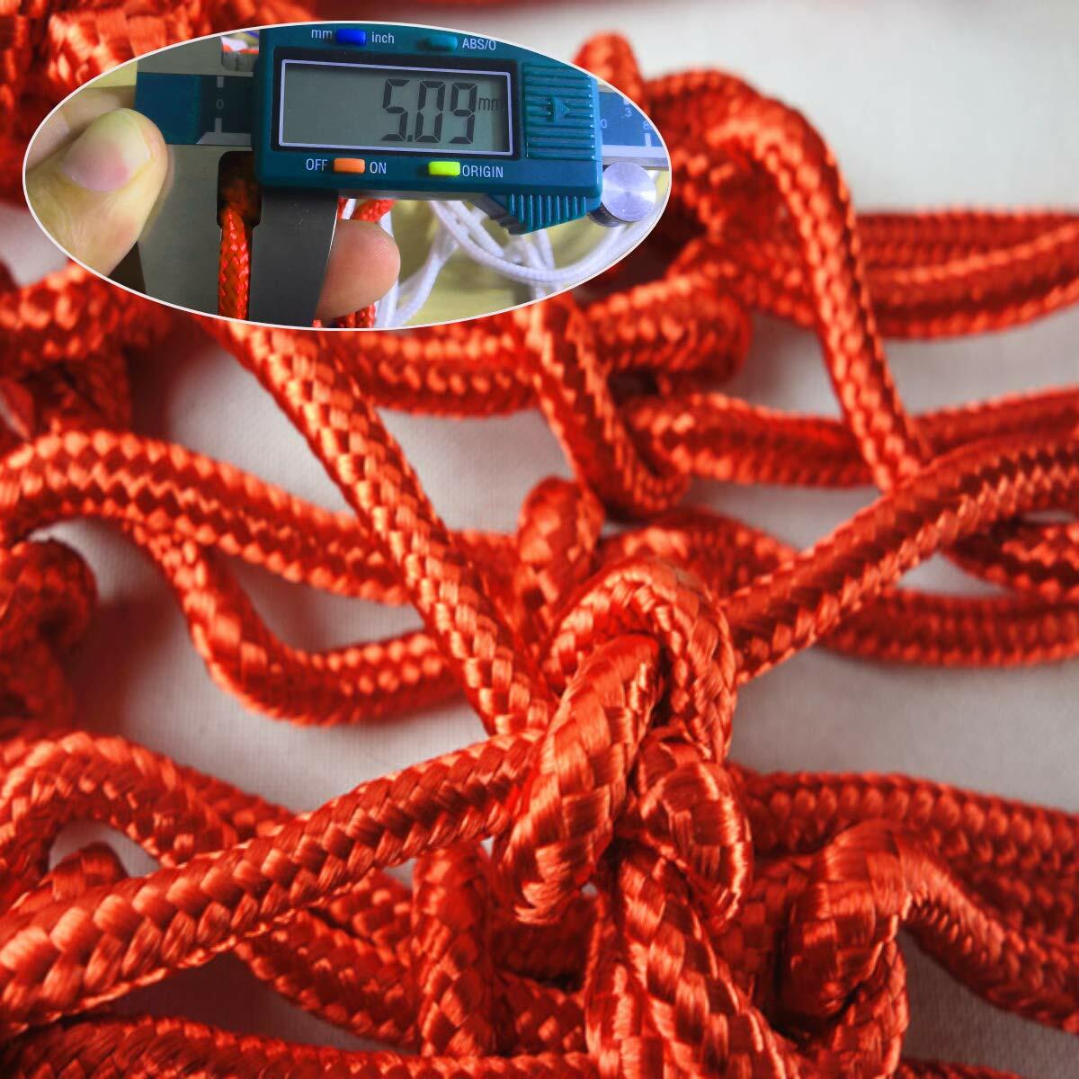 2 Pack Red White Basketball Net 12 Loops Polyester All Weather Durable