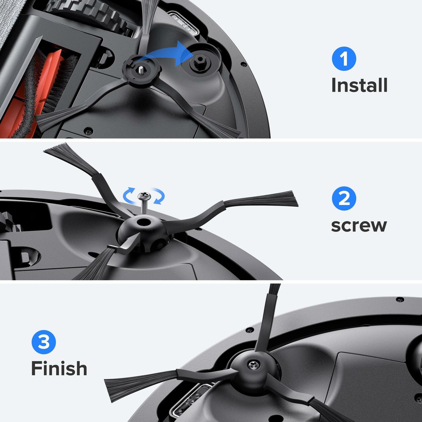 BPMIO Replacement Side Brush B20 Robot Vacuum Mop Combo 4pcs