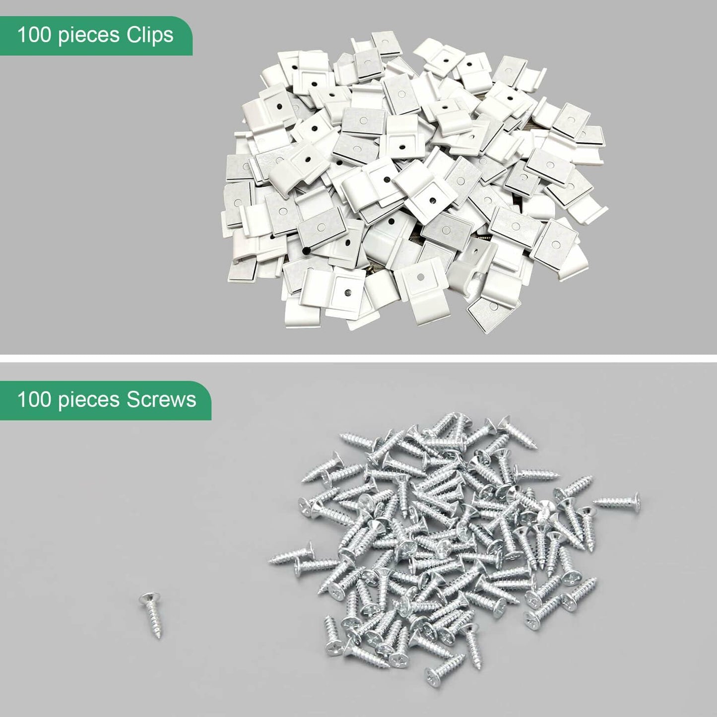 Rxment Govee Mounting Clips for 8-10mm LED Strip Lights White 100 Pack