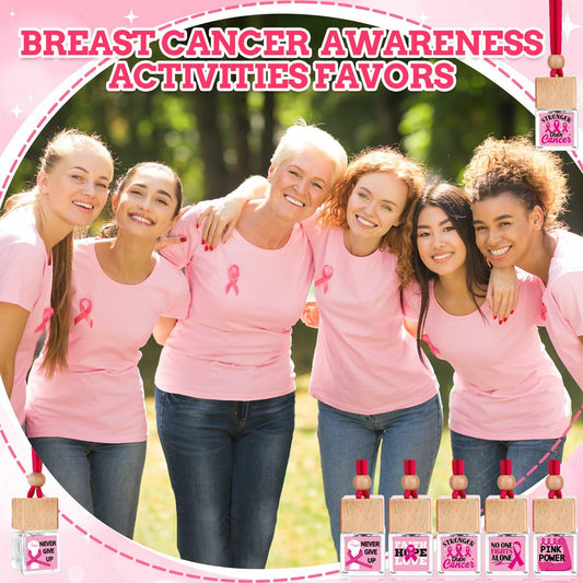 Timtin 20pcs Pink Breast Cancer Awareness Car Air Freshener Ribbon