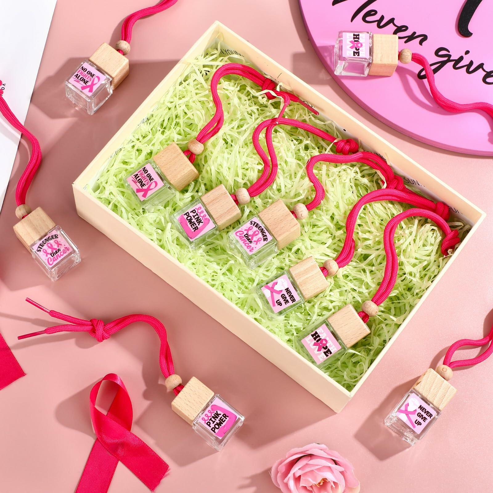 Timtin 20pcs Pink Breast Cancer Awareness Car Air Freshener Ribbon