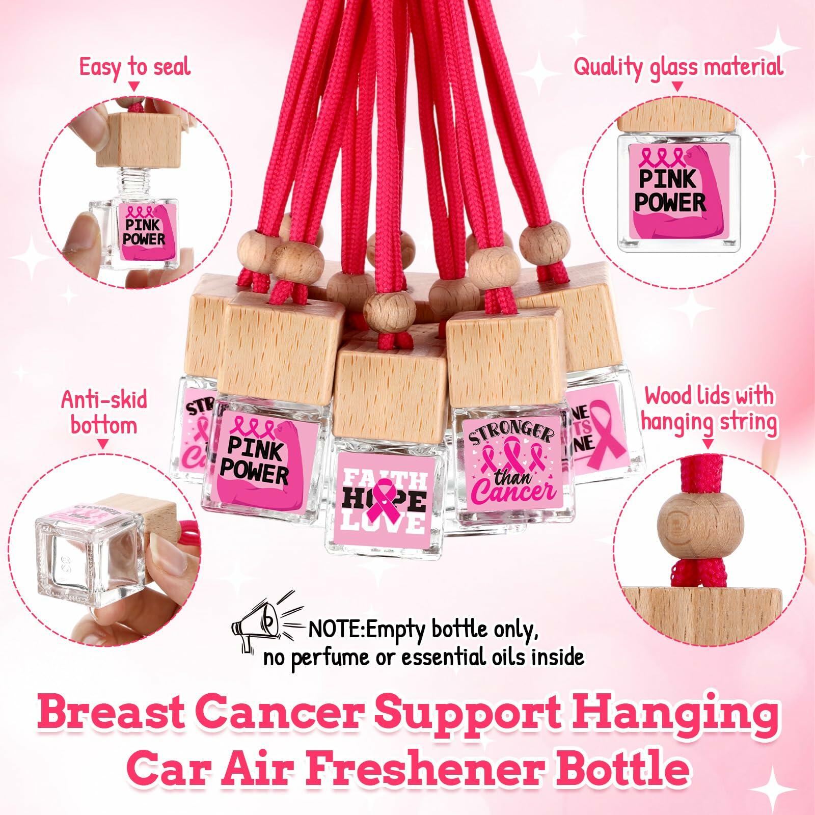 Timtin 20pcs Pink Breast Cancer Awareness Car Air Freshener Ribbon