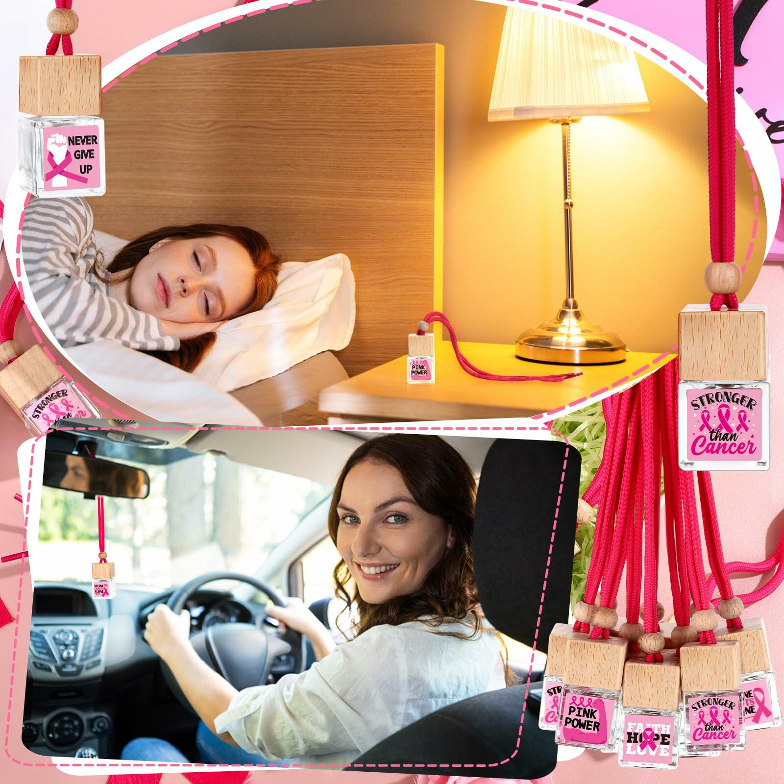 Timtin 20pcs Pink Breast Cancer Awareness Car Air Freshener Ribbon