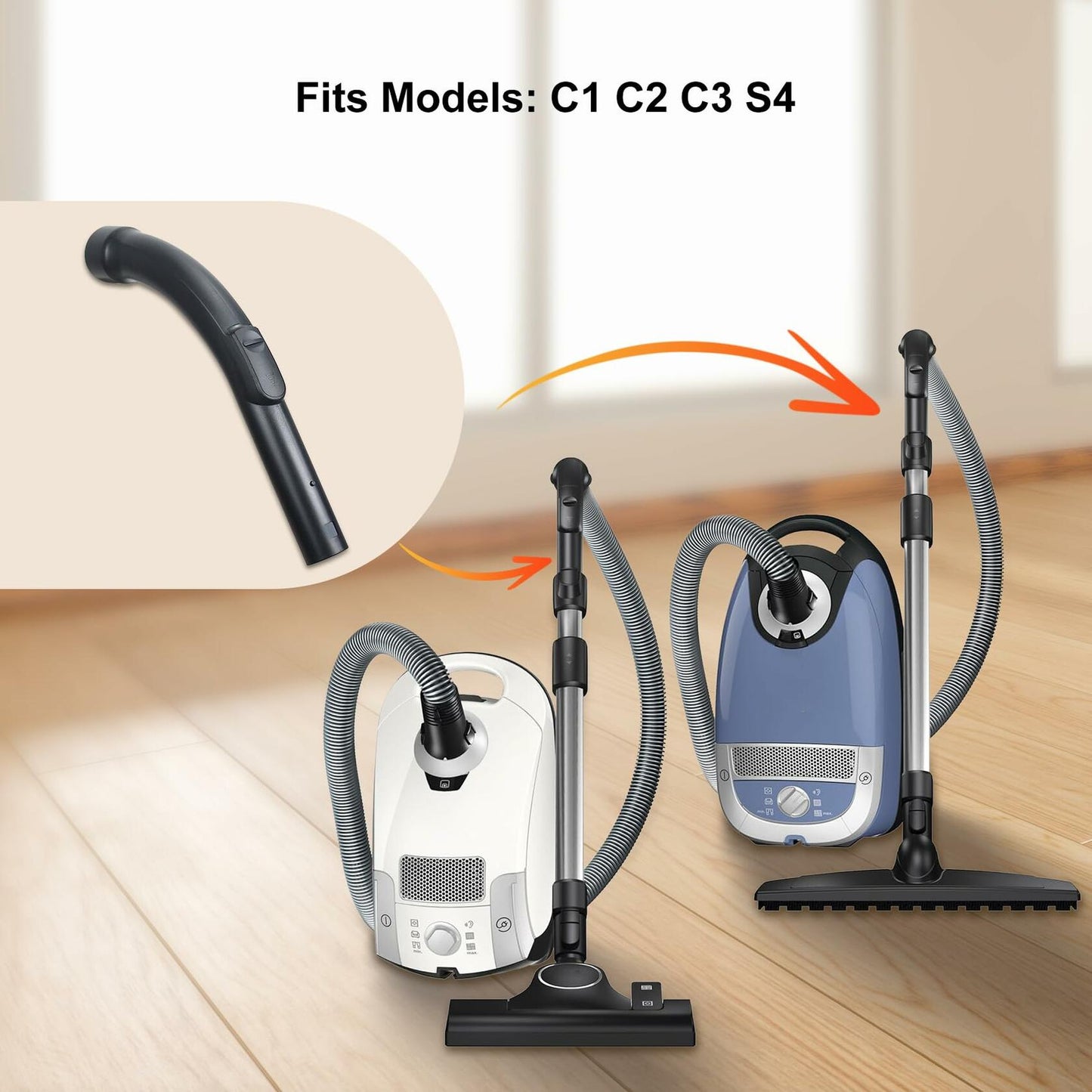 Generic Vacuum Hose for Miele Compact C1 C2 C3 S4 Black 13.1in 1 Pack