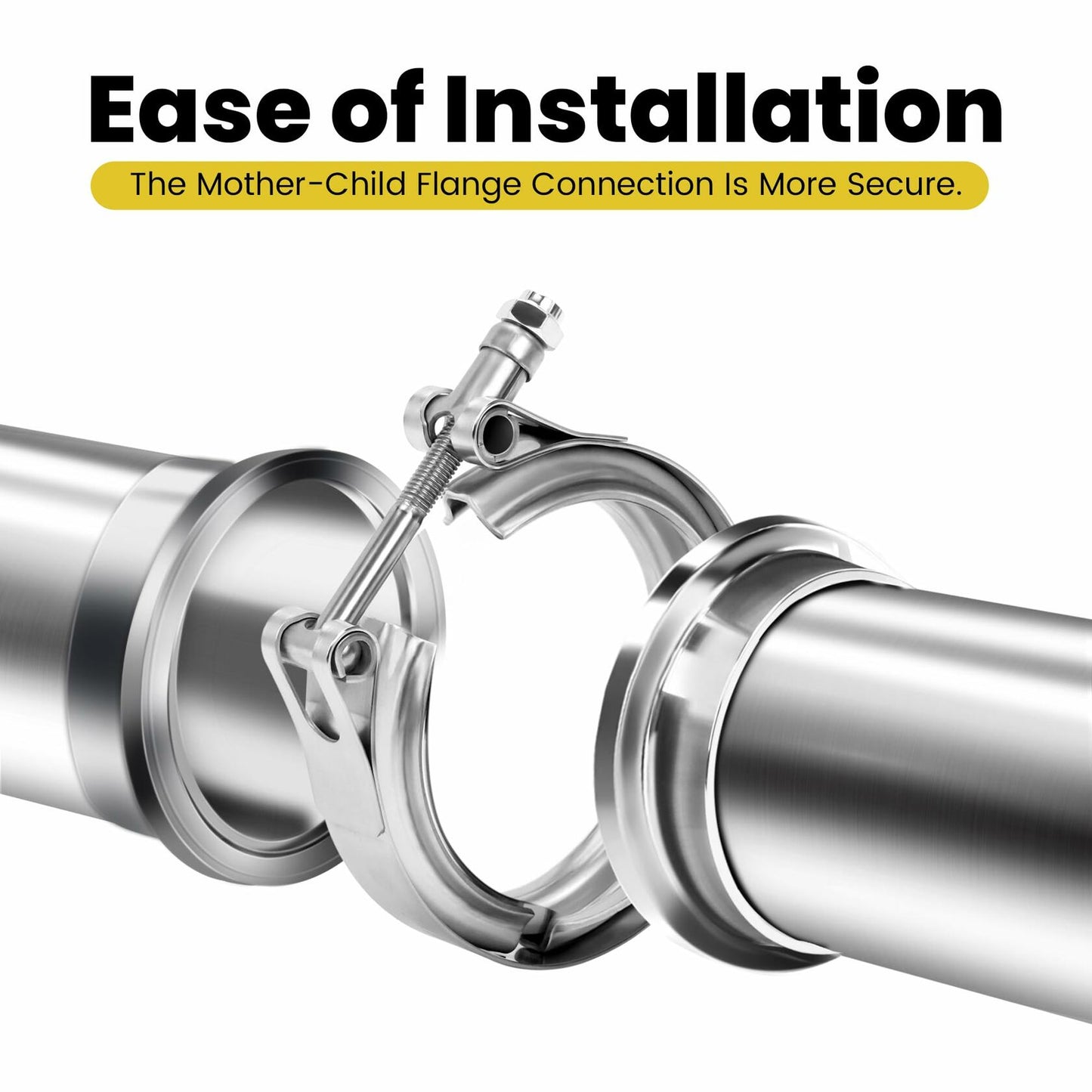 ZEHCLP V Band Clamp 304 Stainless Steel Butt Joint 2.0 inch Silver 2 pcs